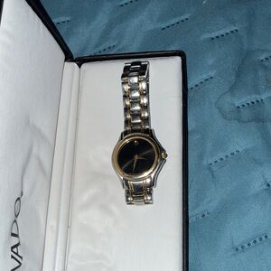 Movado Black Dial with Silver Band Watch